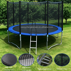 <span class=keywords><strong>Trampoline</strong></span> Rond avec Filet de Sécurité 6FT 8FT 10FT 12FT 14FT 16FT pour Enfants et Adultes Jardin <span class=keywords><strong>Extérieur</strong></span> Amusant Bungee - Product Image 1