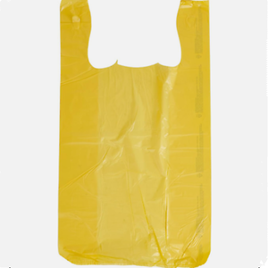 Bolsas de plástico de seguridad amarillas impresas personalizadas, bolsas de basura HDPE resistentes, bolsas de plástico para compras, bolsas de transporte para tienda - Product Image 3