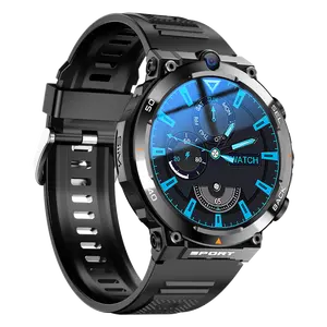 H10 Smart Watch Cadeau Met Wifi En Simkaart 4G Ip67 Chronograaf Horloge Vierkant Unisex Magnetisch Opladen Silicagel Amoled 3-7Mp