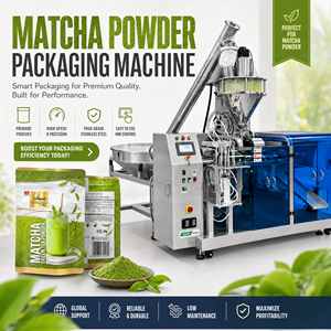 Macchina Automatica per il Riempimento e la Sigillatura di Bustine di Polvere di Matcha per Confezioni da 250g, 500g, 100g di Tè Verde in Polvere - Product Image 1