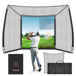 10 X 8 FT HD ゴルフインパクトスクリーンシミュレーター 屋外/屋内/ガレージ裏庭練習用 スイング打撃トレーニング補助具 ターゲットクロス - Product Image 1