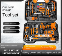 Ensemble d'outils électriques sans fil de qualité industrielle, perceuse sans fil 68V, batterie au lithium, ensemble d'outils à main, boîte pour réparation à domicile, mécanique, entretien