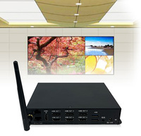 Mini PC industrial sin ventilador 4K 2K 1080P Reproductor multimedia de salida de 6 HD-MI con WiFi6 RJ45 BT5.2 para publicidad 24/7 Pantalla multipantalla