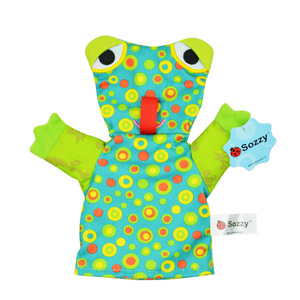 <span class=keywords><strong>Jouet</strong></span> éducatif précoce personnalisé pour bébé grenouille de dessin animé marionnette à main en tissu pour enfants - Product Image 1