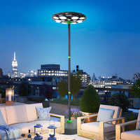 Lampe solaire LED UFO IP65 pour jardin avec contrôle inductif, design mobile et forme circulaire pour usage extérieur