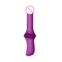 Mini Freihändige Silikon-Sexmaschine mit Heizfunktion Stoßender Dildo Vibrator Weiblicher Masturbator