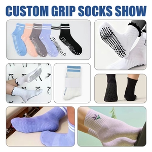 Custom Logo Grip Trampoline <strong>Socks</strong> Pilates Non Slip Yoga Curl <strong>Socks</strong> Compression Tube Crew Ruffle <strong>Socks</strong> - Product Image 2