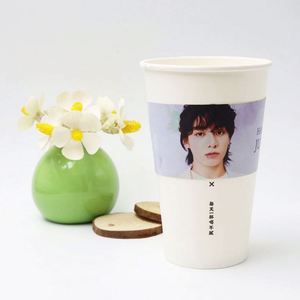 Fundas de Papel Impresas Personalizadas para Vasos, Fundas Desechables Ecológicas para Vasos de Café, Leche y Té, Kpop - Product Image 2
