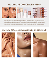 Bâton de surbrillance pour le contour des cosmétiques fabrique un bâton scintillant rose surligneur pour le visage