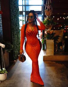 Vestido largo informal de manga corta con estampado para mujer, vestido largo sexy con corte bajo en <span class=keywords><strong>H</strong></span> - Product Image 3