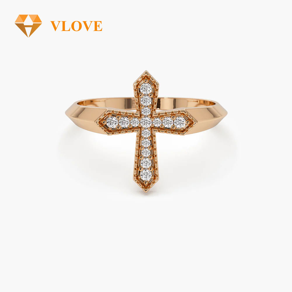 VLOVE Custom Jewelry Maker Unique Natural Diamond Engagement Ring
