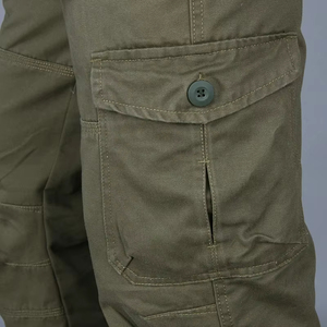<b>Men's</b> Winter Cotton Pants Double-Layer Fleece Casual Thick Warm Baggy Work Pants Mid Waterproof Canvas <b>Overalls</b> for <b>Man</b> - Product Image 3