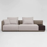 Canapé en tissu de style italien, luxe léger, en bois massif, pour bureaux de vente, hôtels et réceptions, avec rangements intégrés.