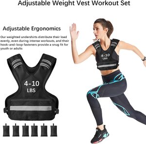 Có Thể Điều Chỉnh Trọng Lượng Cơ Thể Vest Tập Thể Dục Cho Cardio Và Sức Mạnh Đào Tạo Tập Luyện Chạy Bộ Tập Thể Dục Trọng Vest Cho Nam Giới Và Phụ Nữ - Product Image 2