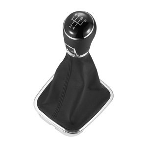 Volkswagen Polo 6C Gear <b>Shift</b> <b>Knob</b> Cover Black Leather 5 Speed 6 Speed Manual Transmission 2015 2018 - Product Image 4