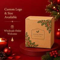 Weihnachtliche Duftbox Umweltfreundliche Kraftpapier-Prägung Matt Laminierte Faltbare Luxus-Geschenkverpackung