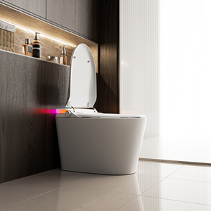 Cool Ontwerp Meerdere Kleuren Omgevingslicht Ingebouwd Aroma Box Spraakbediening Full-Functie Vloer Smart Toilet - Product Image 6