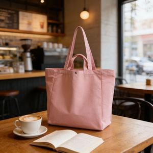 Bolsa de Compras Personalizada de Lona Colorida con Asas Dobles y Botón a Presión Oculto - Product Image 1