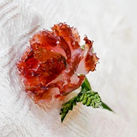 Rose en verre naturelle transparente rouge faite à la main pour la fête des Mères, décoration élégante pour la maison, salon, remise de diplôme, Noël