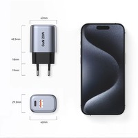 Chargeur mobile en gros Tommox 20W USB C Chargeur de téléphones universel QC PD 3.0 Super charge rapide Gan pour iPhone 20w Chargeur KC