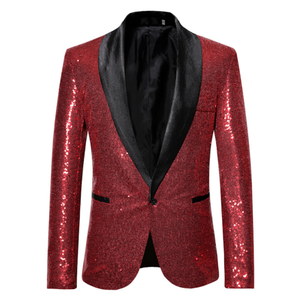 <span class=keywords><strong>Giacca</strong></span> <span class=keywords><strong>Blazer</strong></span> da <span class=keywords><strong>uomo</strong></span> Casual con paillettes - Product Image 5