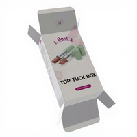 Boîte en papier portable OEM imprimée avec couvercle rabattable, en matériau recyclé, pour emballage de cosmétiques et produits de beauté