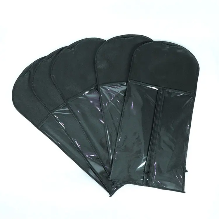 Non woven PVC wig storage bag human hair dust cover bag synthetic non-woven wig storage bags with hangers