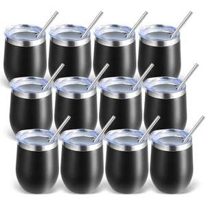 Paquete de 50 Vasos de Vino de Acero Inoxidable de Doble Pared con Aislamiento Térmico de 12 oz, Ecológicos, Aislamiento Térmico de 6 a 12 Horas, Recubrimiento en Polvo - Product Image 3