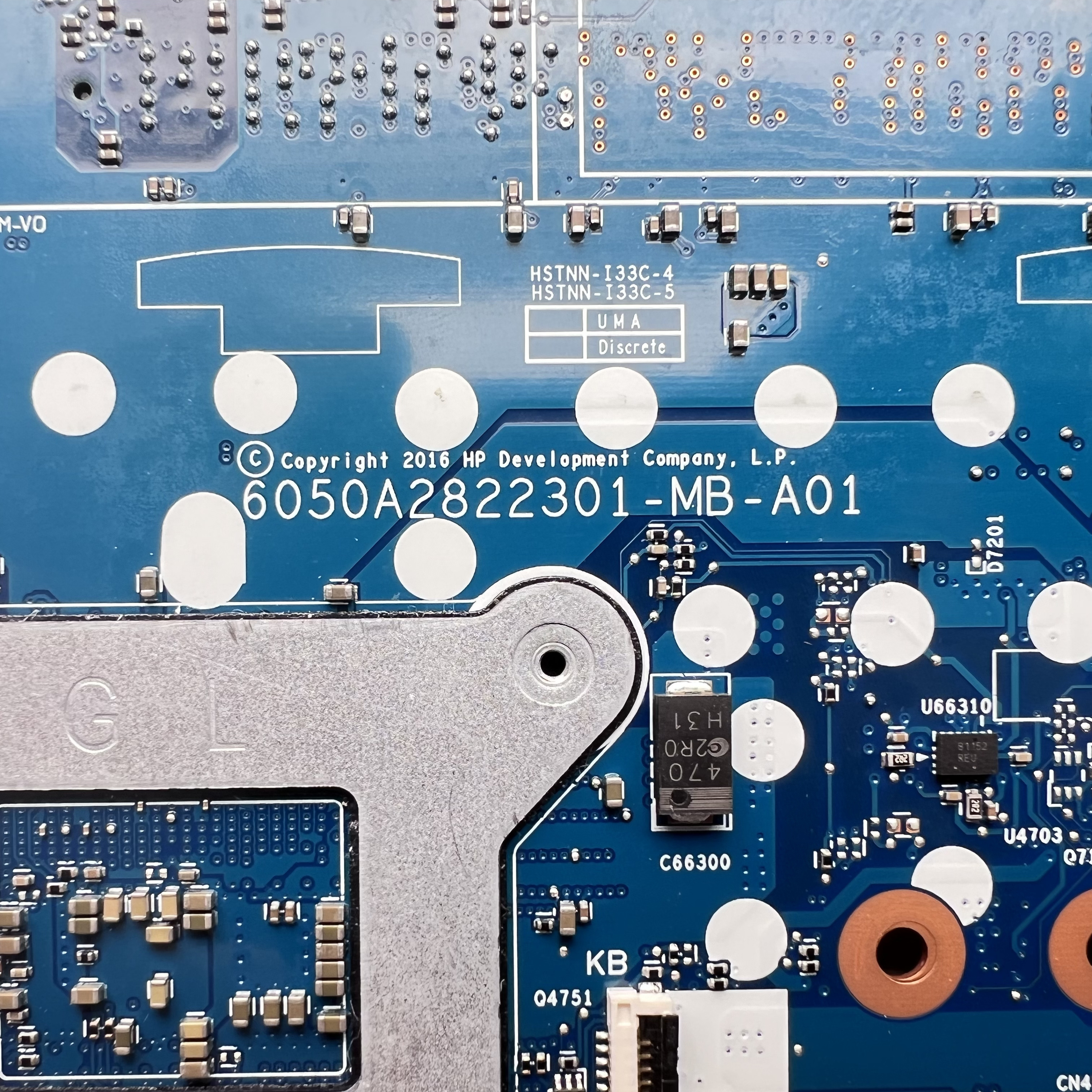 Carte Mère HP Elitebook X360 1030 G3 - Reconditionnée Officielle, Avec Dissipateur, Ref L31860-601
