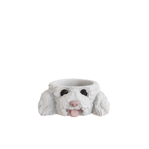 Toplu hayvan kafa yüz şekilli porselen oyuncak minyatür oyuncak ayı kaniş küçük cins köpek yemekleri seramik su gıda Pet köpek maması kaseleri - Product Image 2