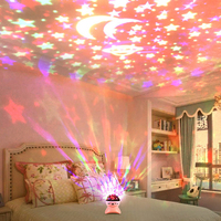 Projecteur LED Multicolore Bluetooth avec Projection d'Étoiles, Lampe Musicale Magique pour Fêtes, Veilleuse Ambiante