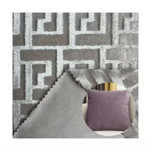 Döşeme ev tekstili için toptan kabartmalı kadife kadife kumaş baskılı kanepe malzeme