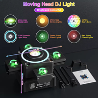 Projecteur LED mobile 90W 4-en-1 RGBW avec effet ciel étoilé rouge et vert, lumière laser de scène, lumière de fête DJ, lumière disco KTV Club