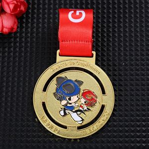 Médaille de sport en alliage de zinc émaillée, design personnalisé, logo 2D/3D, personnage de dessin animé, découpe creuse, médaille de Taekwondo dorée – Nouveauté ! - Product Image 6