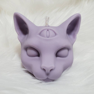 Vela de soja gótica <span class=keywords><strong>con</strong></span> forma de gato místico, aroma personalizado y Color, creatividad, venta al por mayor - Product Image 3