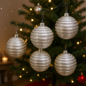 Adornos Navideños Brillantes, Bolas Decorativas de Plástico para Colgar en el Árbol, Decoración para Fiestas, Set D0100HR5I0T - Product Image 2