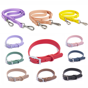 <span class=keywords><strong>Collar</strong></span> de Mascota al por Mayor de Moda Impermeable de PVC con Correa para Perros Pequeños y Medianos - Product Image 1