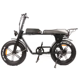 2023 yeni retro vintage süper elektrikli hibrid bisiklet 73 yağ lastik 20 inç 1500W ebike 48V 13AH/super süper aralığı e bisiklet