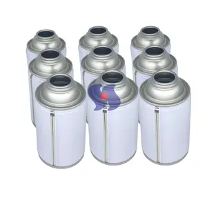 White coating tinplate bottle Empty Aerosol Cans With Printing 65mm spray paint empty tin can