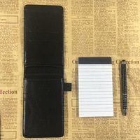 Bloc-notes A7 en PU avec porte-stylo, fente pour cartes multifonctionnelle, carnet de poche portable, logo personnalisé pour entreprise, vente en gros