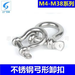 ห่วงเหล็กสแตนเลสแบบโค้ง M4 M38 พร้อมสลักเกลียวหัวเหลี่ยม สำหรับงานอุตสาหกรรมทางทะเล - Product Image 3