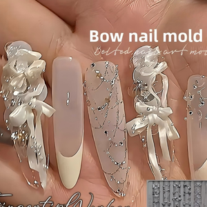 Moule à ongles 3D en relief avec motif nœud papillon pour la décoration des ongles et outils auxiliaires spéciaux pour les salons <span class=keywords><strong>de</strong></span> manucure - Product Image 5