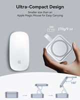 Station de charge sans fil pliable 3-en-1, chargeur magnétique rapide pour iPhone séries 17, 16, 15, 14, 13, 12
