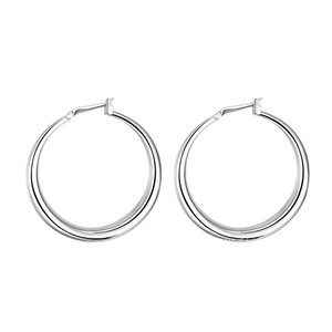 Orecchini a Cerchio a Goccia Lisci Minimalisti Lucidi da Donna per Uso Quotidiano - Product Image 5