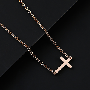 Ywyougang Collier minimaliste en acier inoxydable plaqué or avec chaîne à maillons, pendentif religieux délicat pour femme, cadeau de bijoux - Product Image 4