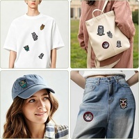Patchs brodés personnalisés Hibou, fil métallique, thermocollants, badges animaux, appliques brodées auto-agrippantes pour vêtements DIY