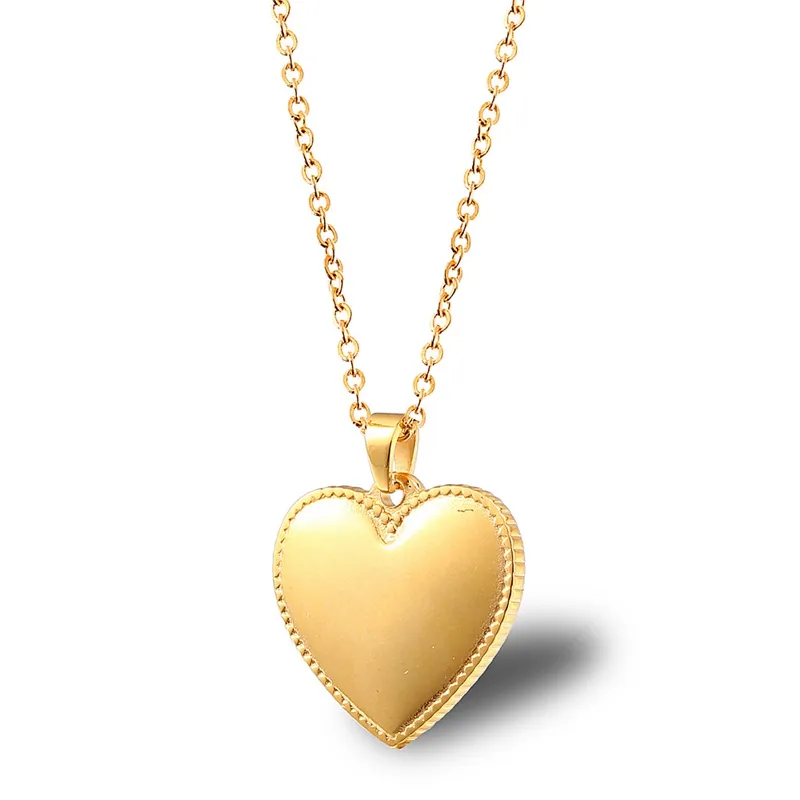 Collar con forma de corazón chapado en oro de 18K para mujer, collar delicado y sencillo, variedad de formas geométricas, nuevo diseño, 2021