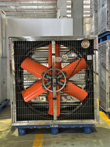 Ventilateur axial industriel électrique HME, 1220 mm, pales en acier inoxydable, 38000 m³/h, 470 tr/min, roulement à manchon, AC 380V, couleur grise - Product Image 3