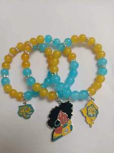 สร้อยข้อมือ HBCU ลาย Warren Easton McDonough JFK SU Alabama bulldogs เครื่องประดับวิทยาลัย HBCU สีดำ ประดับลูกปัดแก้ว - Product Image 2