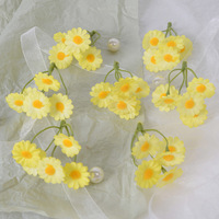 Petite fleur de marguerite artificielle en soie, type camomille, pour épingles à cheveux, chapeaux en herbe, couronnes, accessoires DIY faits main, style Hanfu sauvage